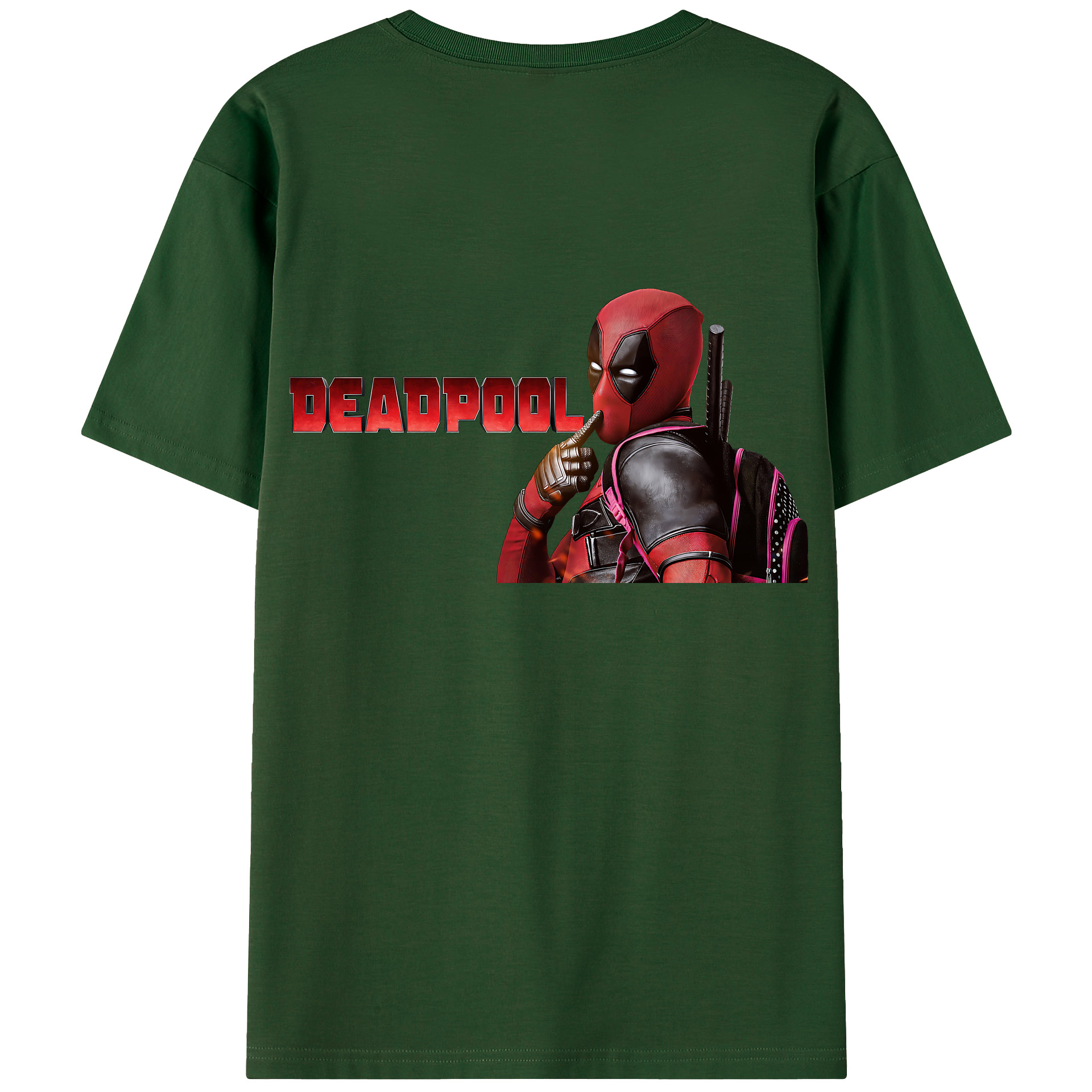 （画像用） Deadpool デッドプール 綿100％半袖Tシャツ（背面プリント）